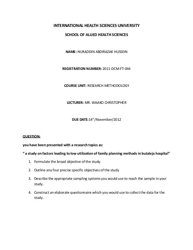 research paper on family planning